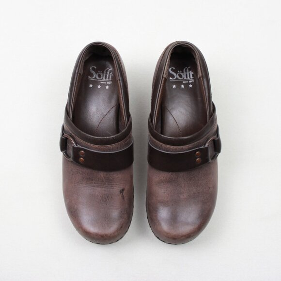 SOFFT Berit Chunky Heel Leather Clogs - Picture 10 of 16